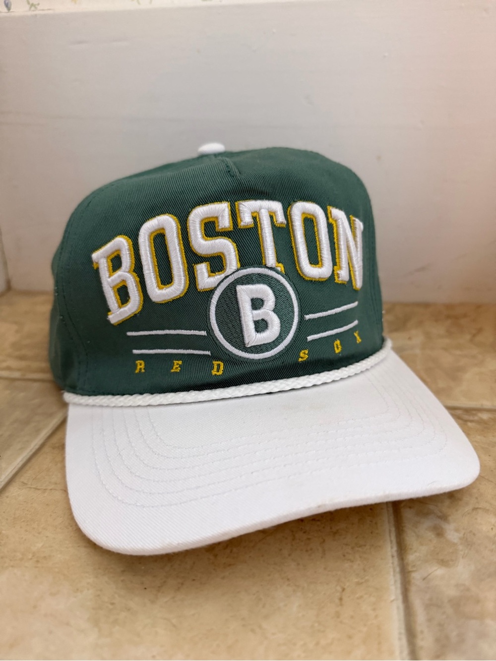 Boston Two-Tone Green and White Baseball Cap